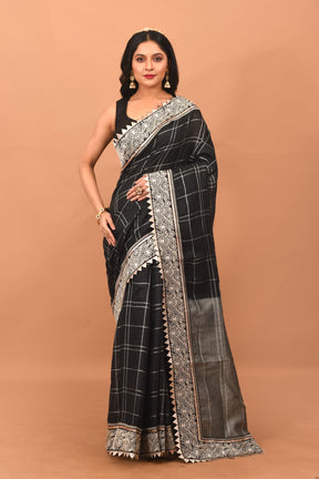 Designer Black Blended Silk Saree - Keya Seth Exclusive