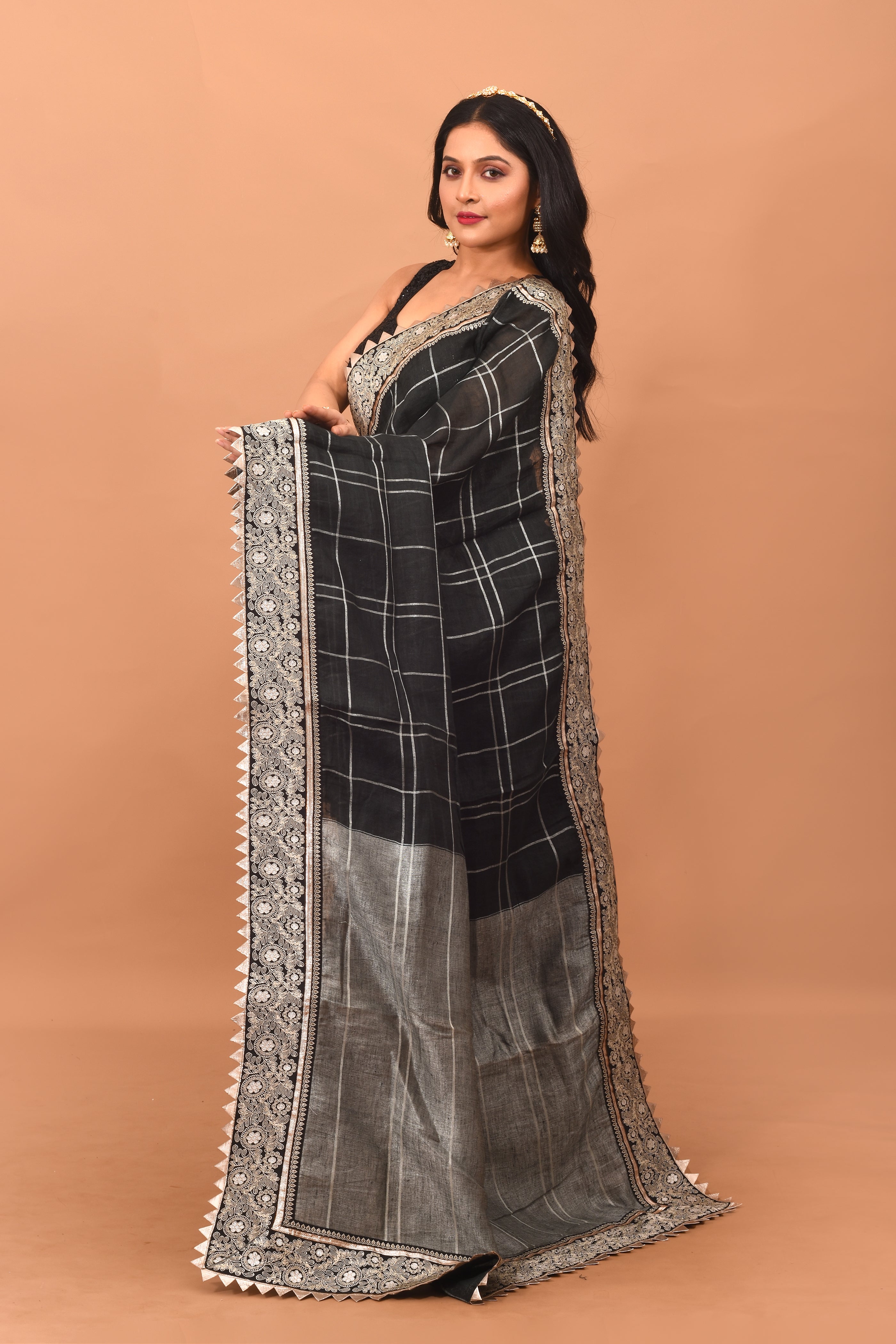 Designer Black Blended Silk Saree - Keya Seth Exclusive