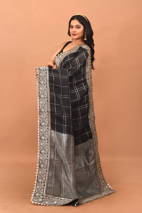 Designer Black Blended Silk Saree - Keya Seth Exclusive