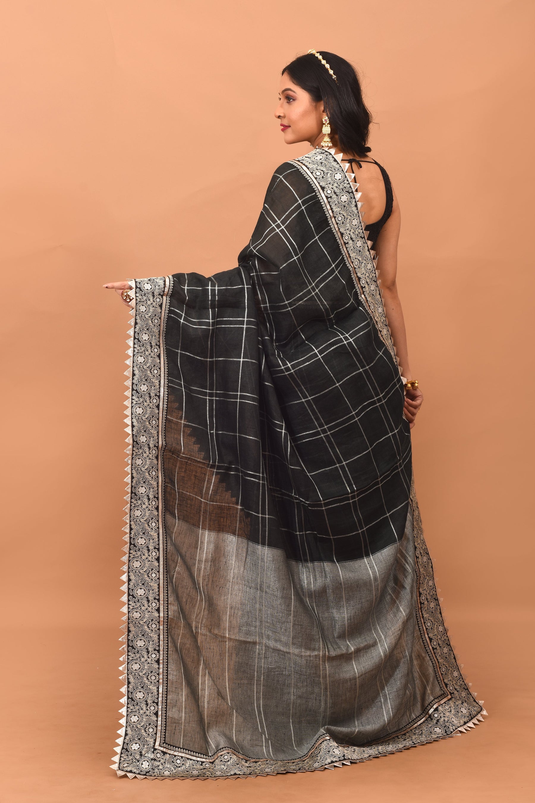 Designer Black Blended Silk Saree - Keya Seth Exclusive