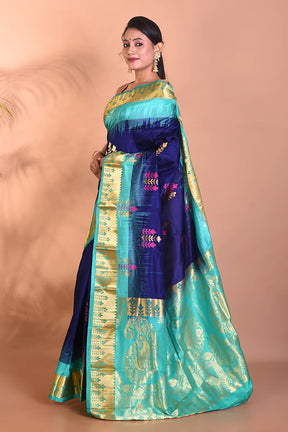 Beautiful Deep Blue Kanjivaram Saree - Keya Seth Exclusive