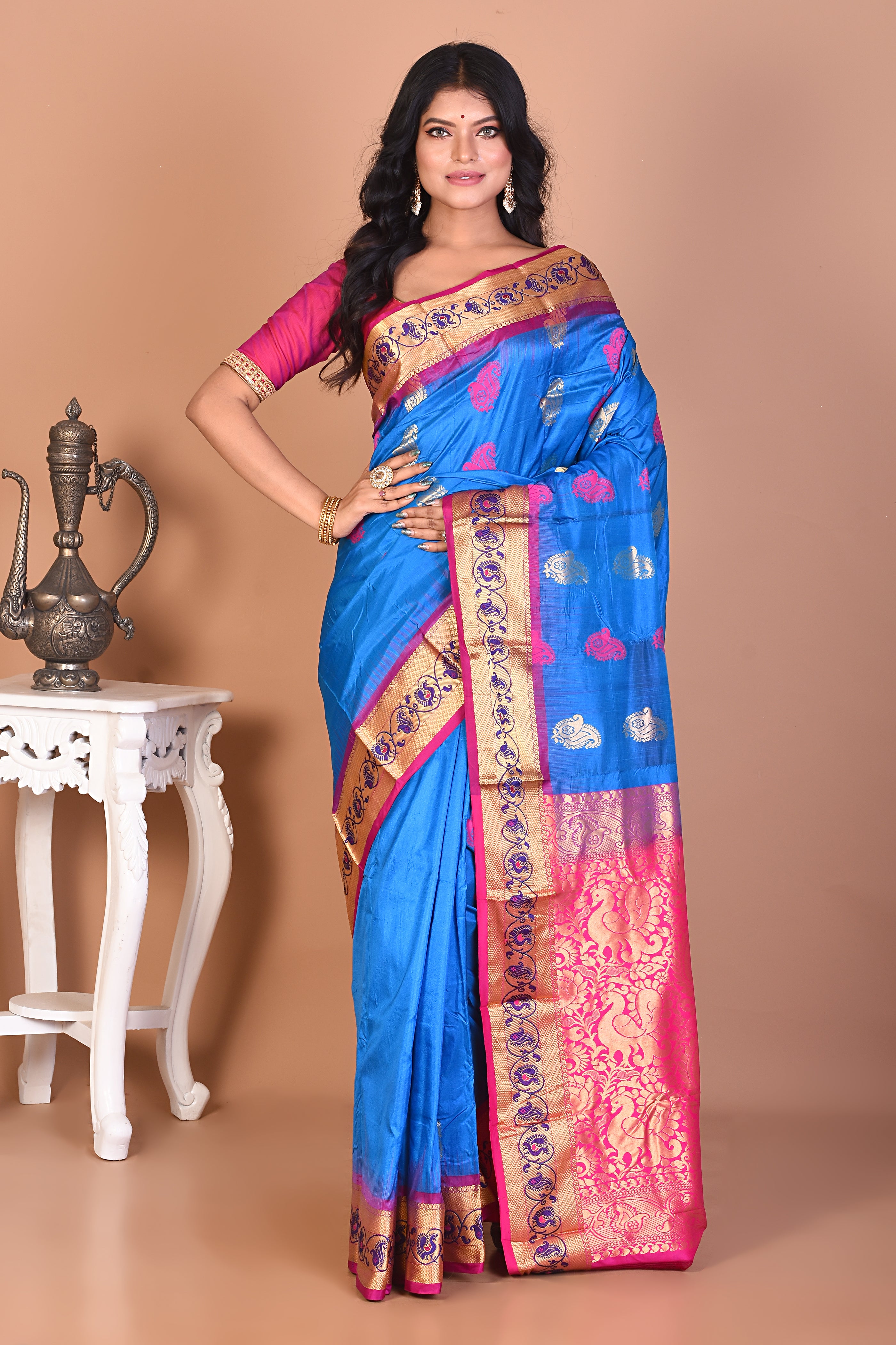 Gorgeous Blue Kanjivaram Saree - Keya Seth Exclusive