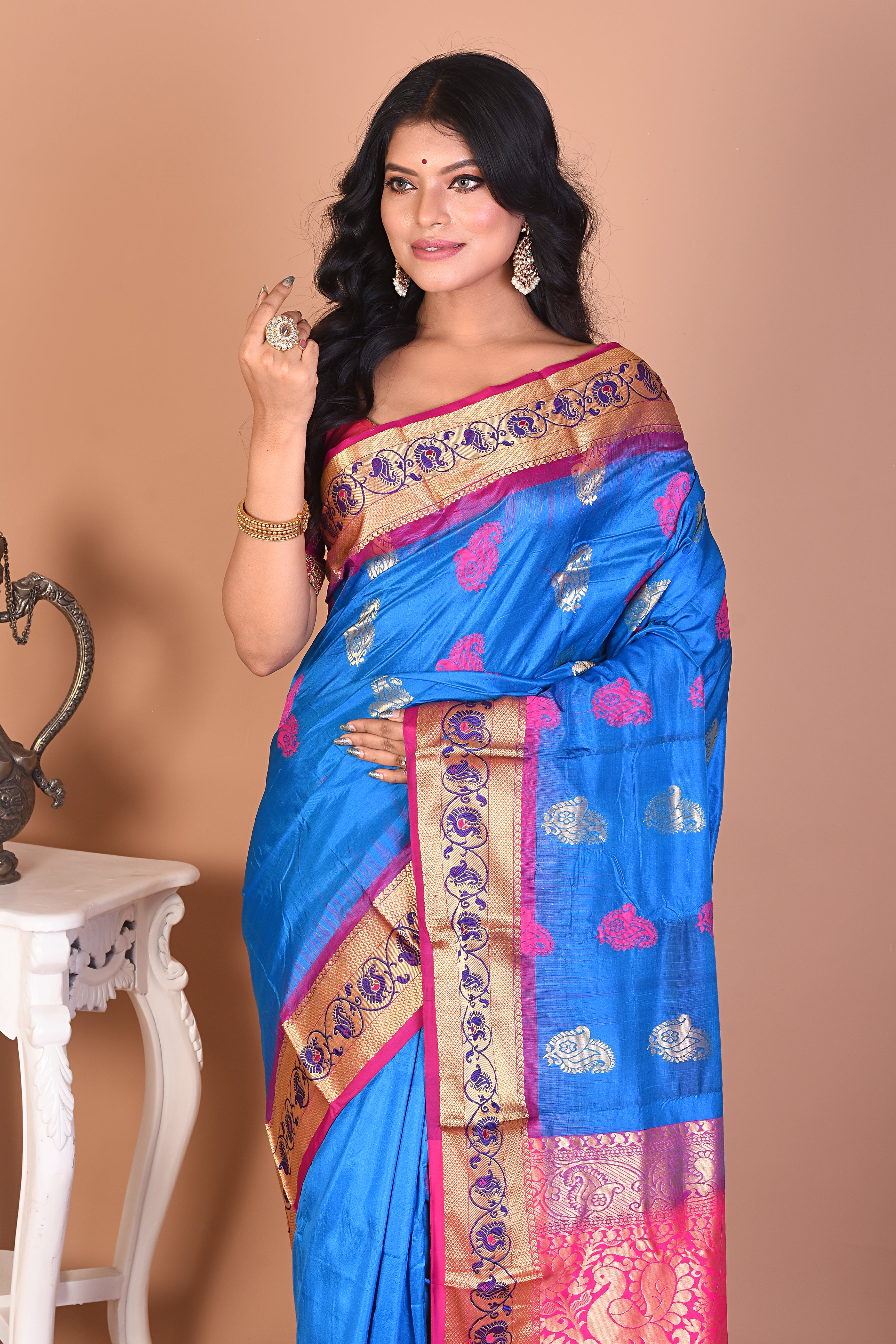 Gorgeous Blue Kanjivaram Saree - Keya Seth Exclusive