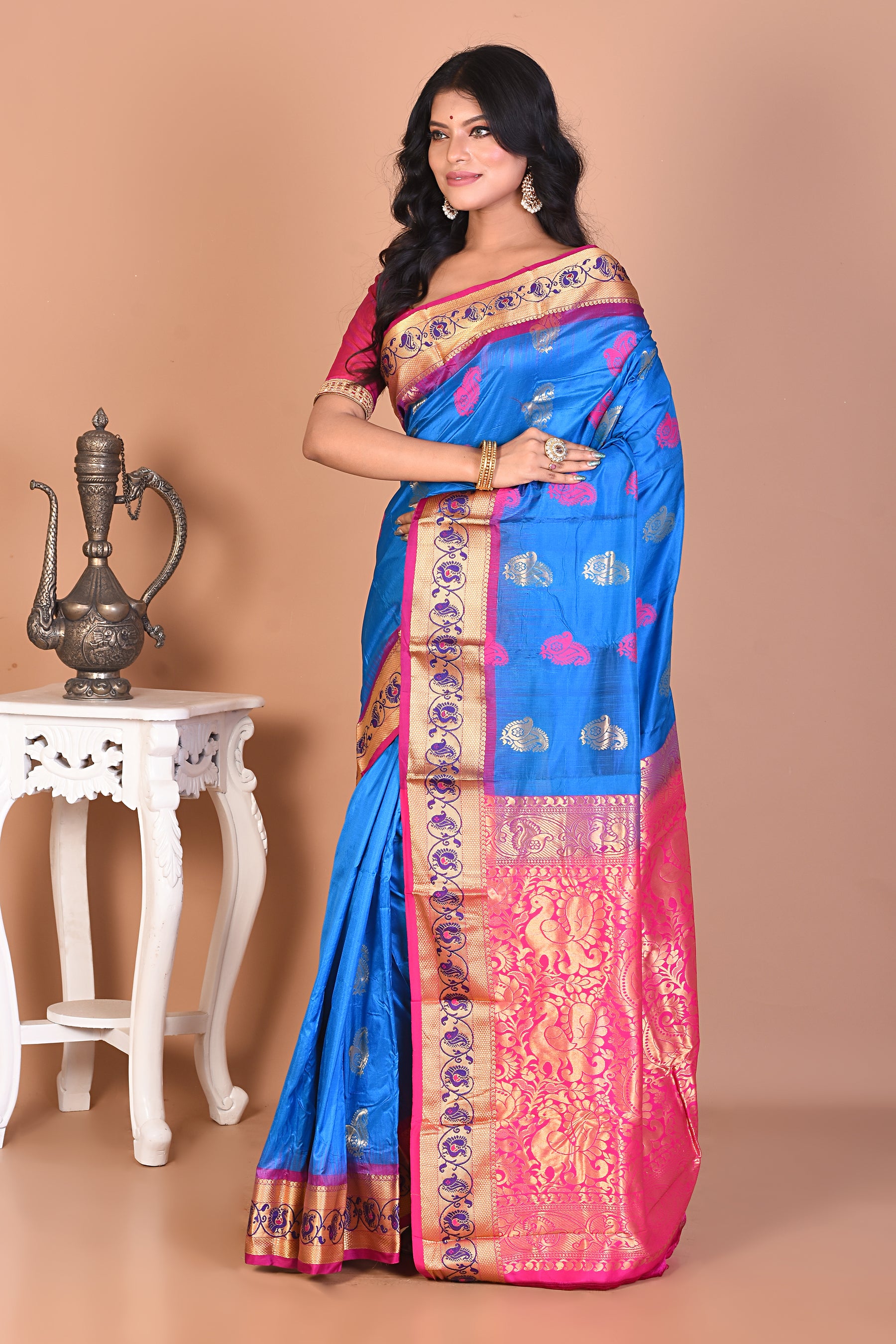 Gorgeous Blue Kanjivaram Saree - Keya Seth Exclusive