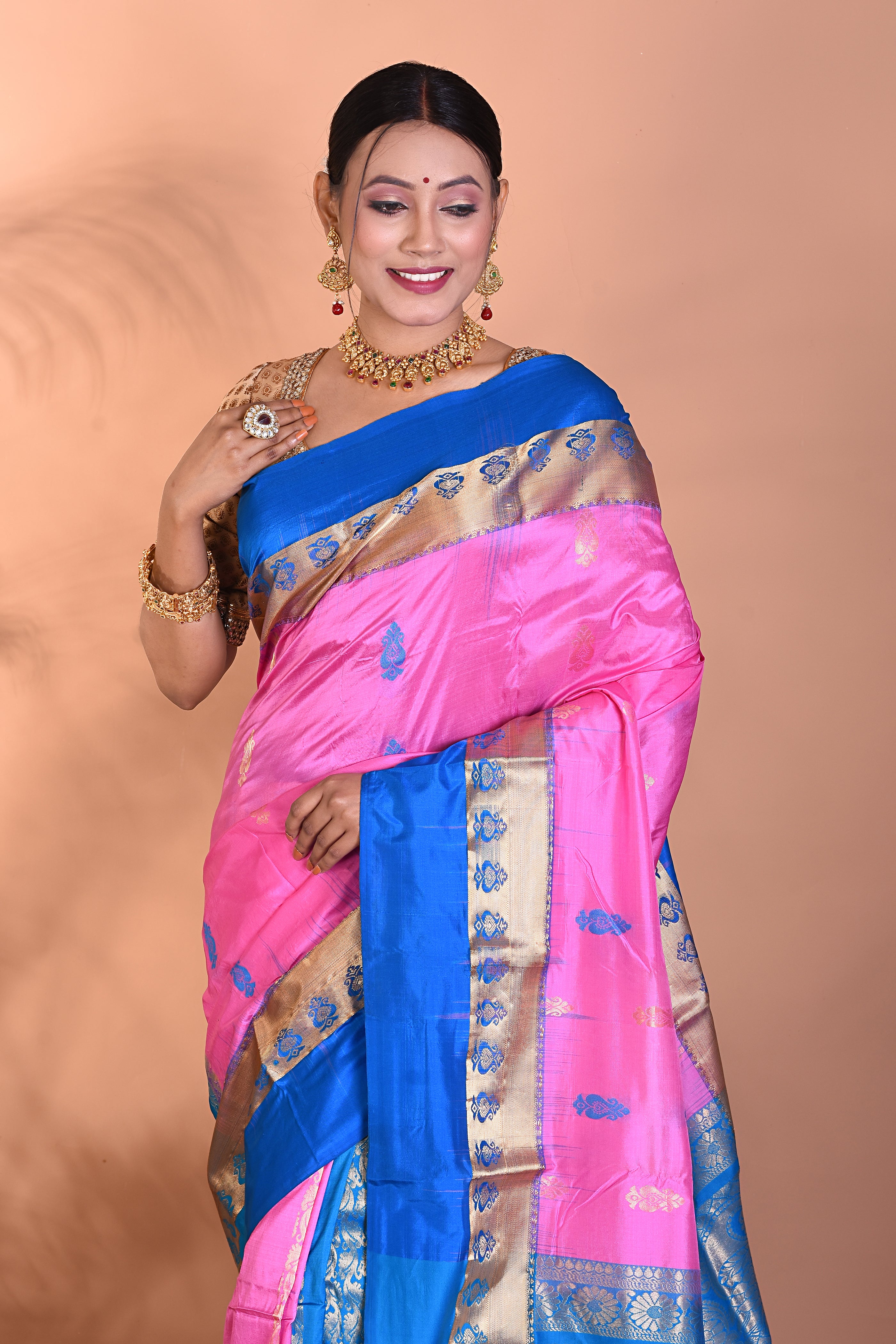 Gorgeous Pink Kanjivaram Saree - Keya Seth Exclusive