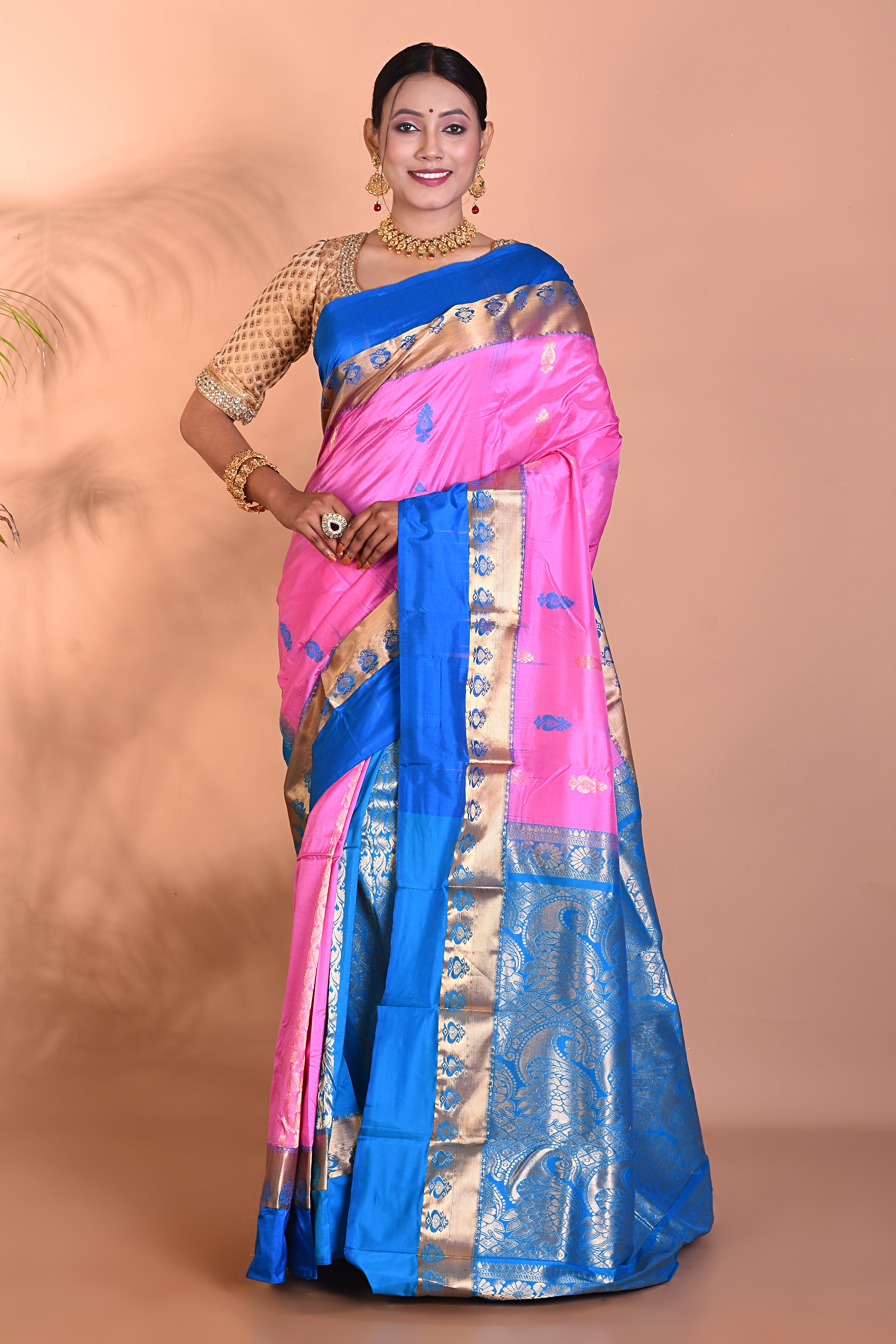 Gorgeous Pink Kanjivaram Saree - Keya Seth Exclusive