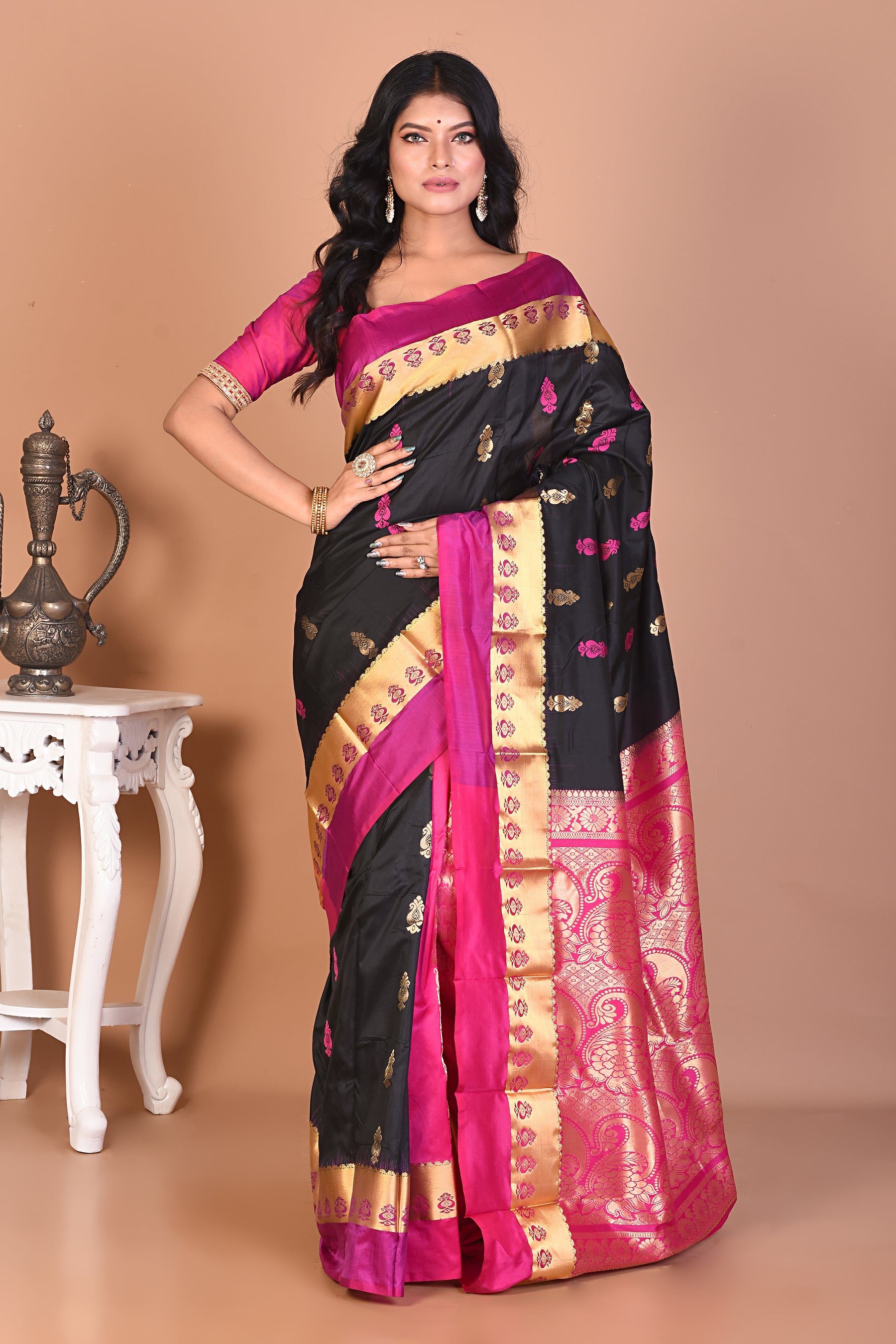 Gorgeous Black Kanjivaram Saree - Keya Seth Exclusive