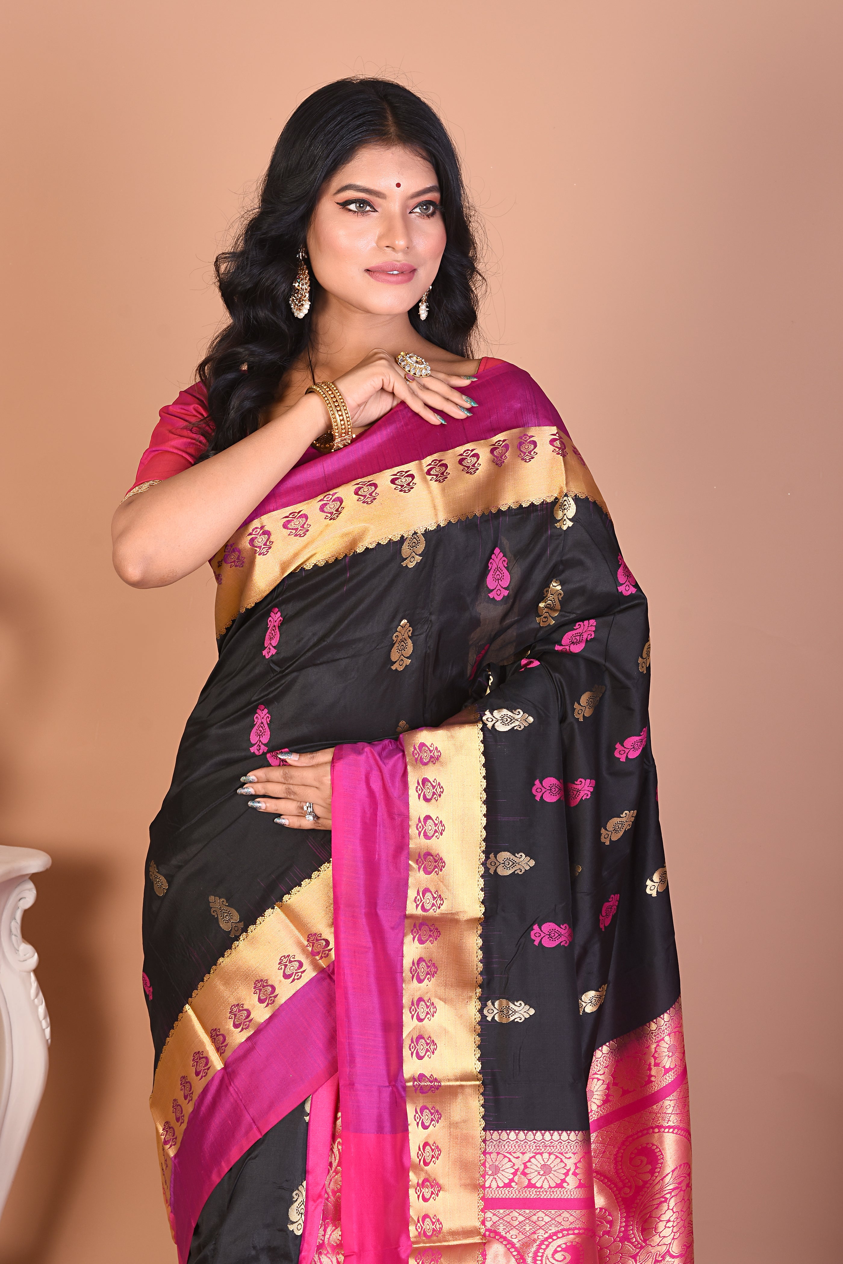 Gorgeous Black Kanjivaram Saree - Keya Seth Exclusive