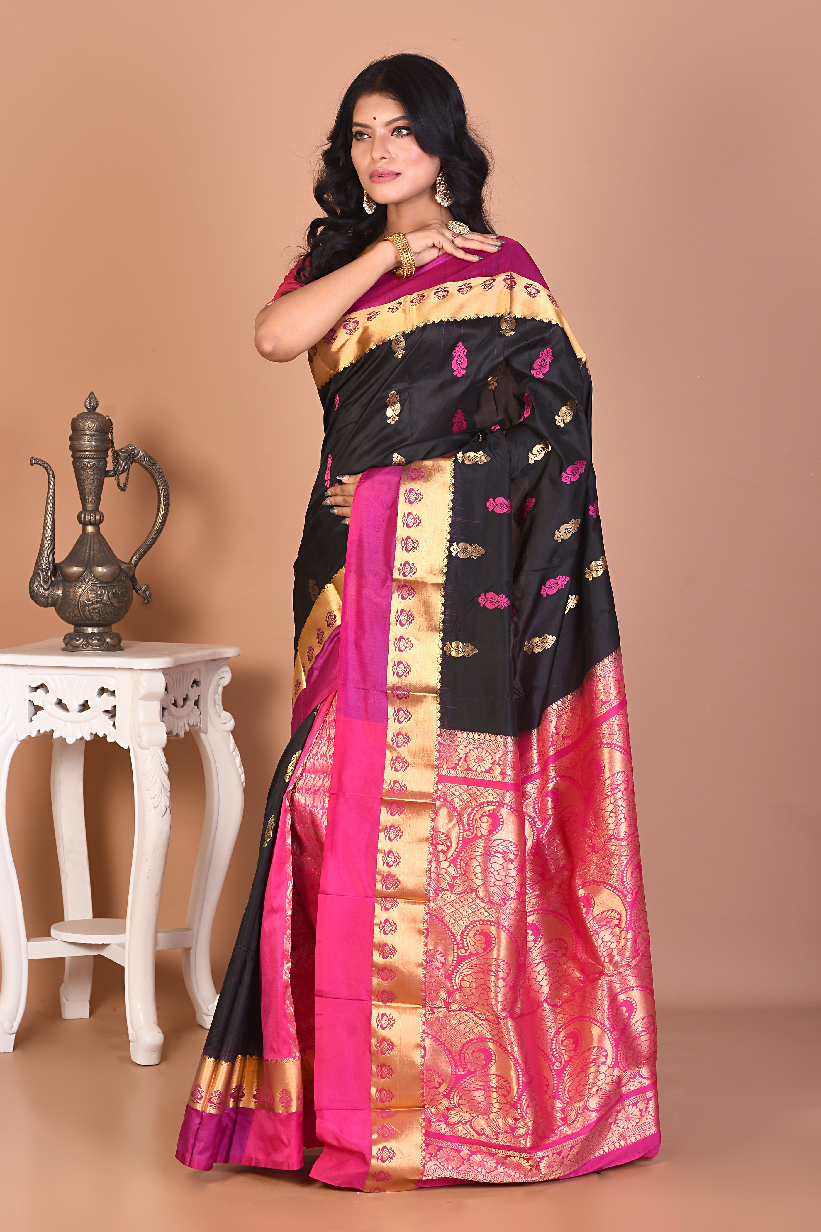 Gorgeous Black Kanjivaram Saree - Keya Seth Exclusive