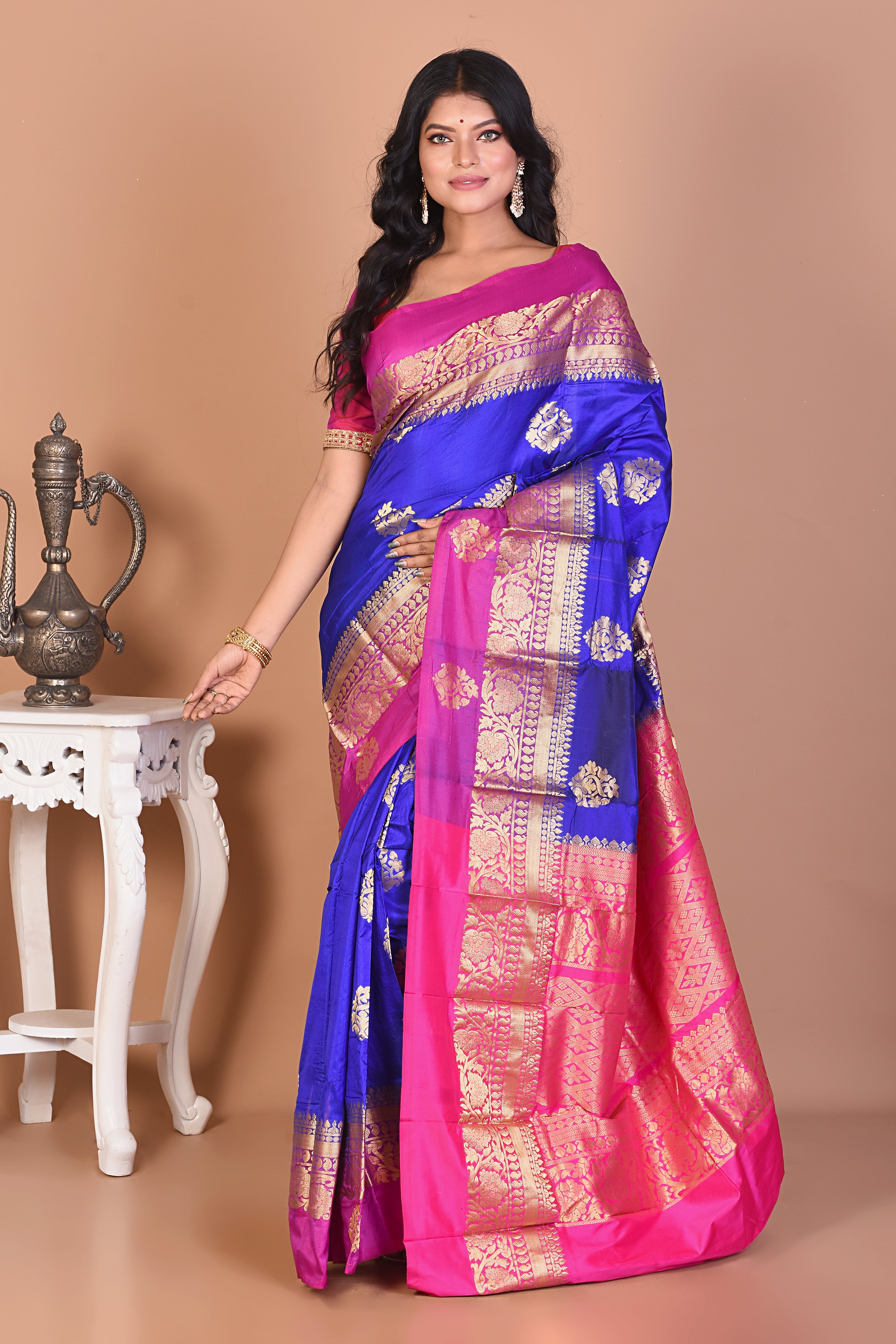 Gorgeous Royal Blue Kanjivaram Saree - Keya Seth Exclusive