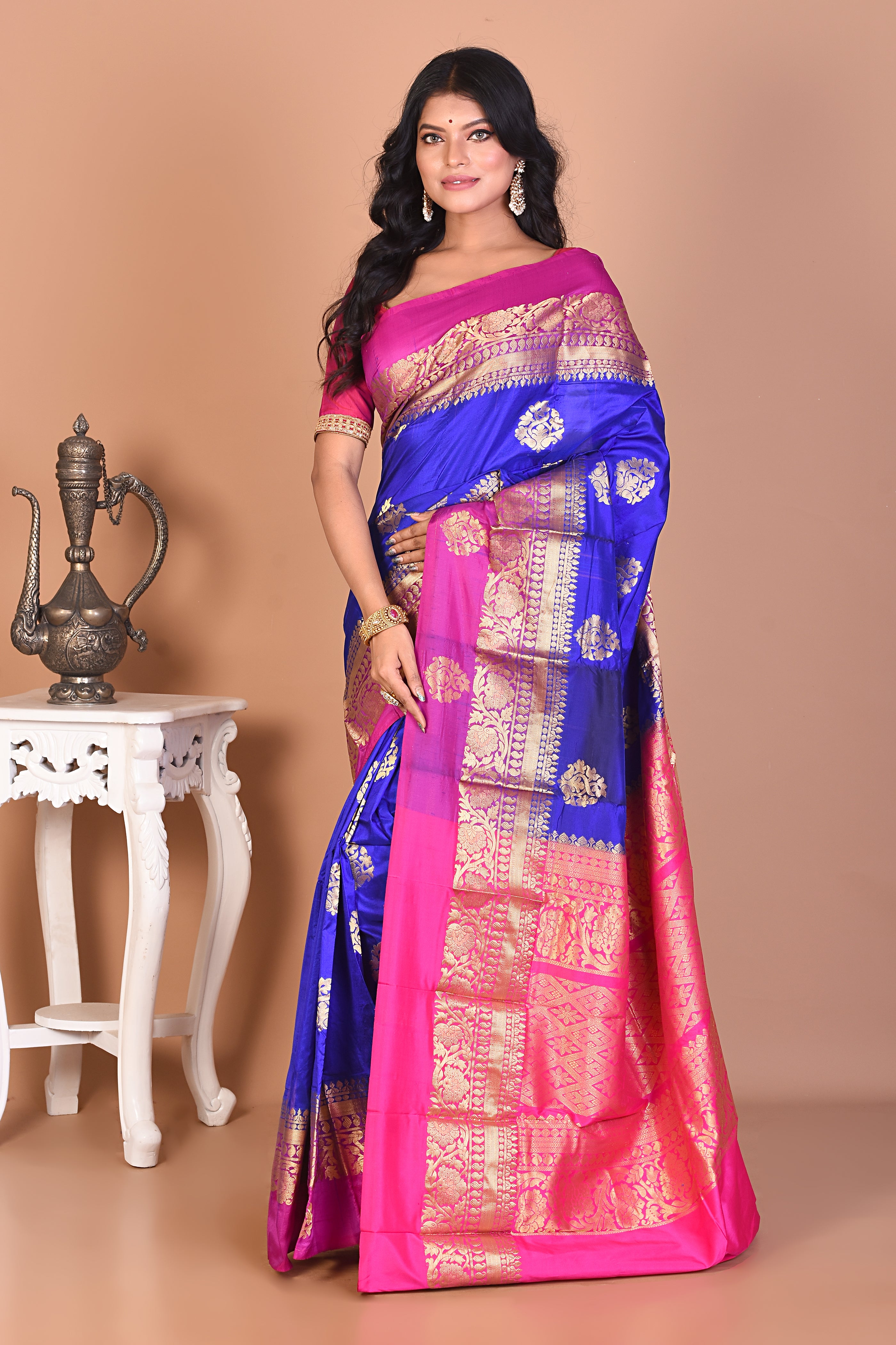 Gorgeous Royal Blue Kanjivaram Saree - Keya Seth Exclusive