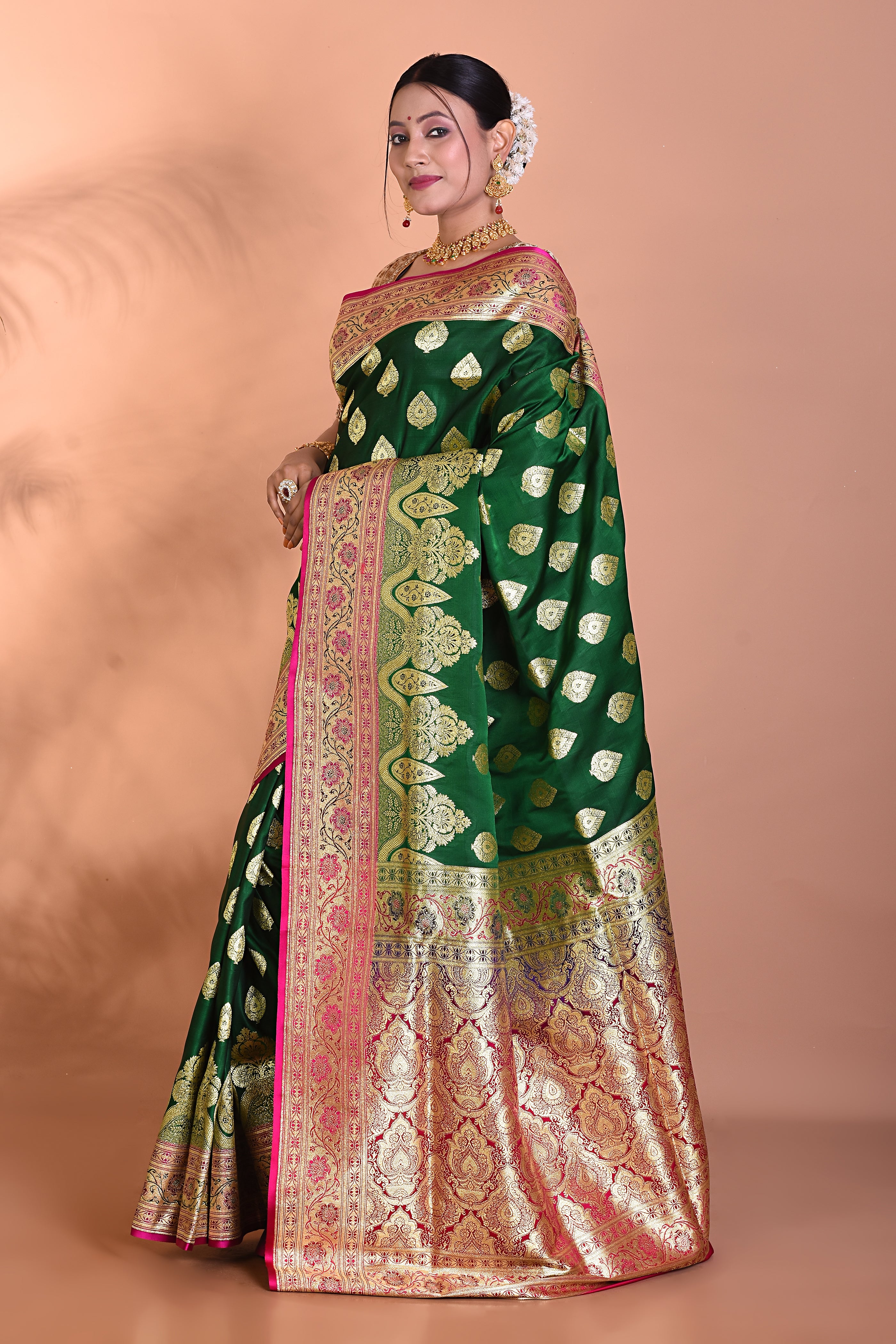 Designer Green Banarasi Saree - Keya Seth Exclusive