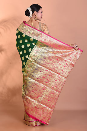 Designer Green Banarasi Saree - Keya Seth Exclusive