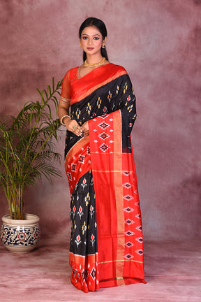 Elegant Black Pure Ikkat Saree - Keya Seth Exclusive