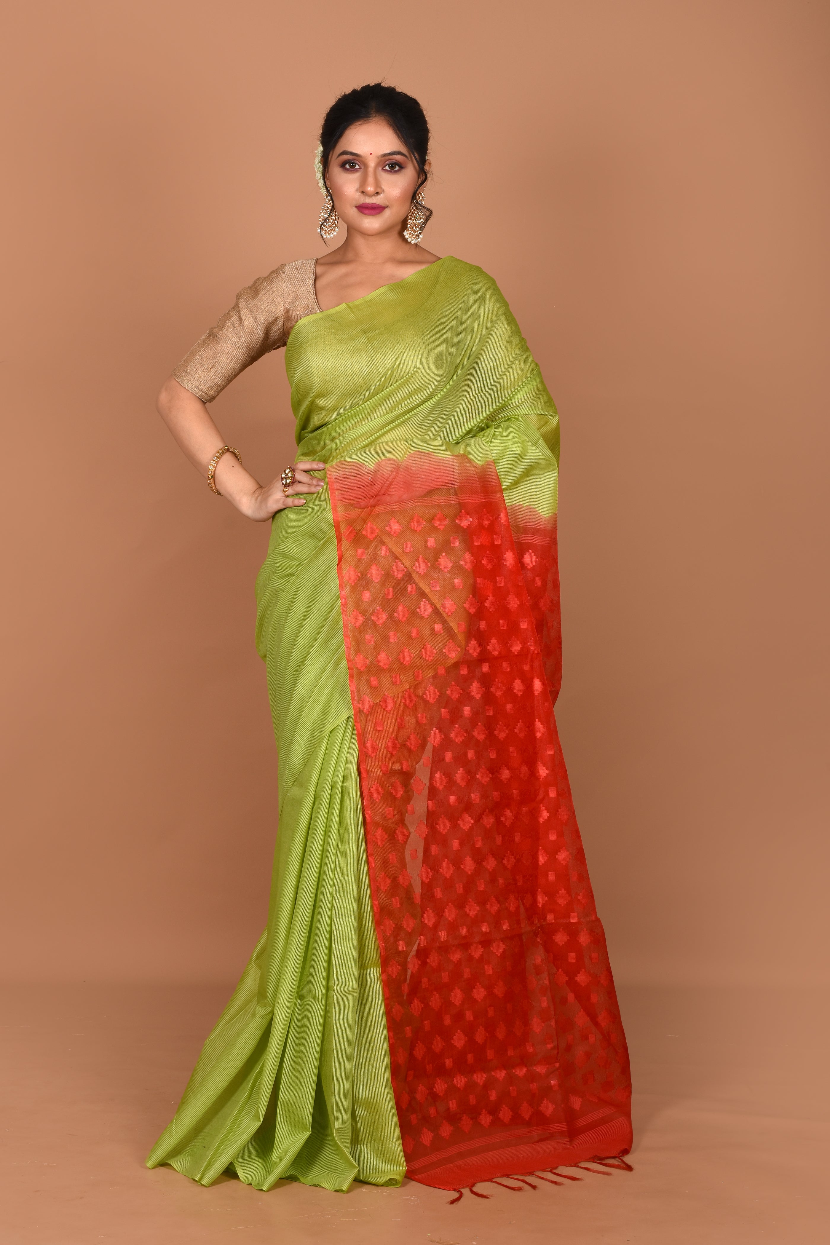 Green Kota Silk Saree - Keya Seth Exclusive