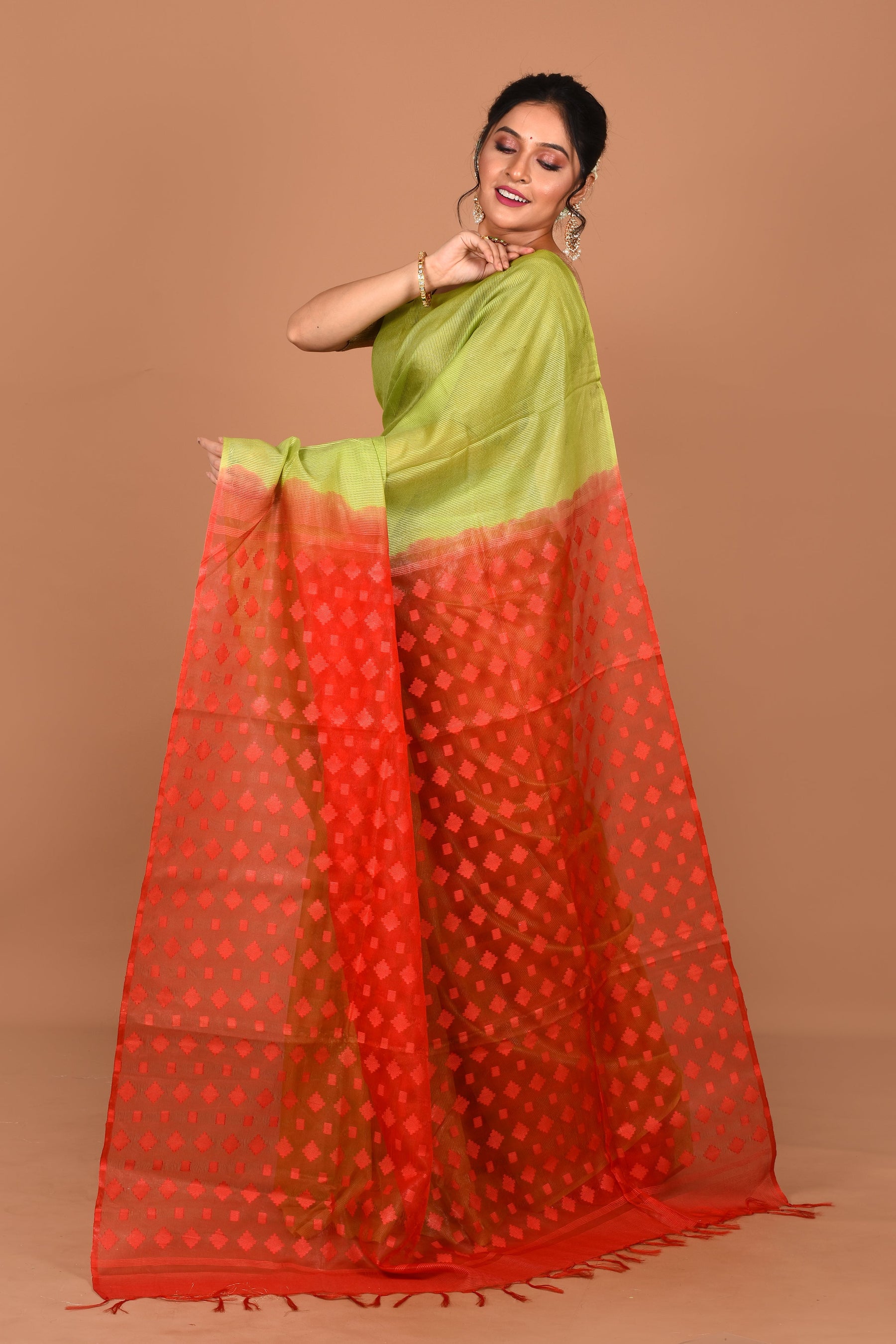 Green Kota Silk Saree - Keya Seth Exclusive