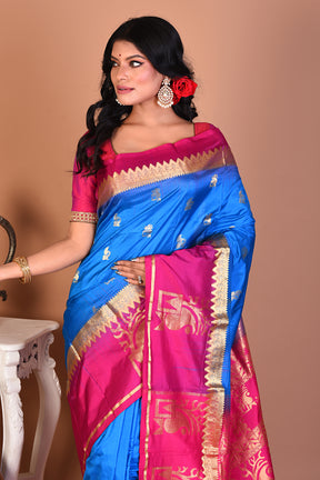 Elegant Blue Kanjivaram Saree - Keya Seth Exclusive