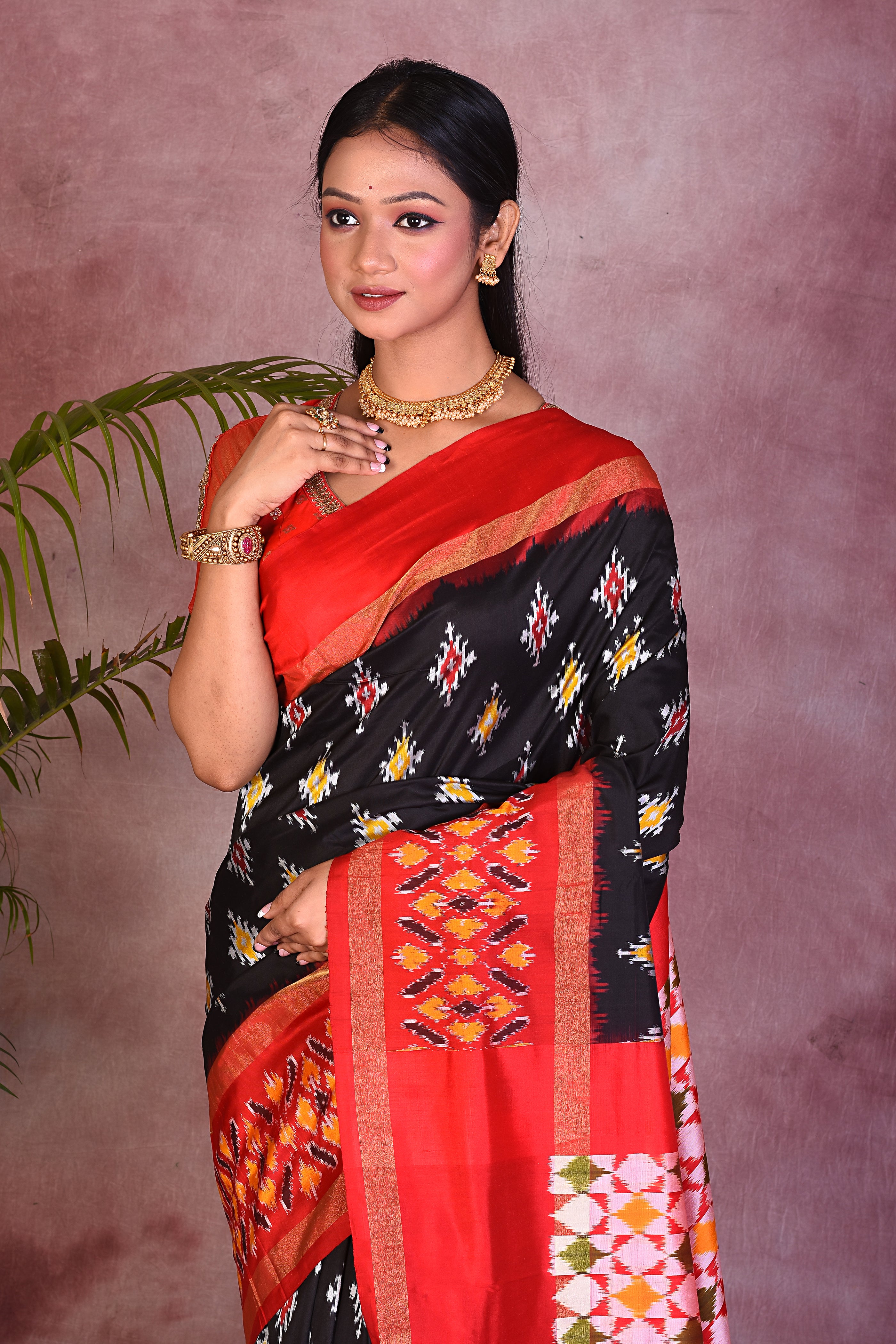 Elegant Black Pure Ikkat Saree - Keya Seth Exclusive