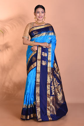 Gorgeous Blue Kanjivaram Saree - Keya Seth Exclusive