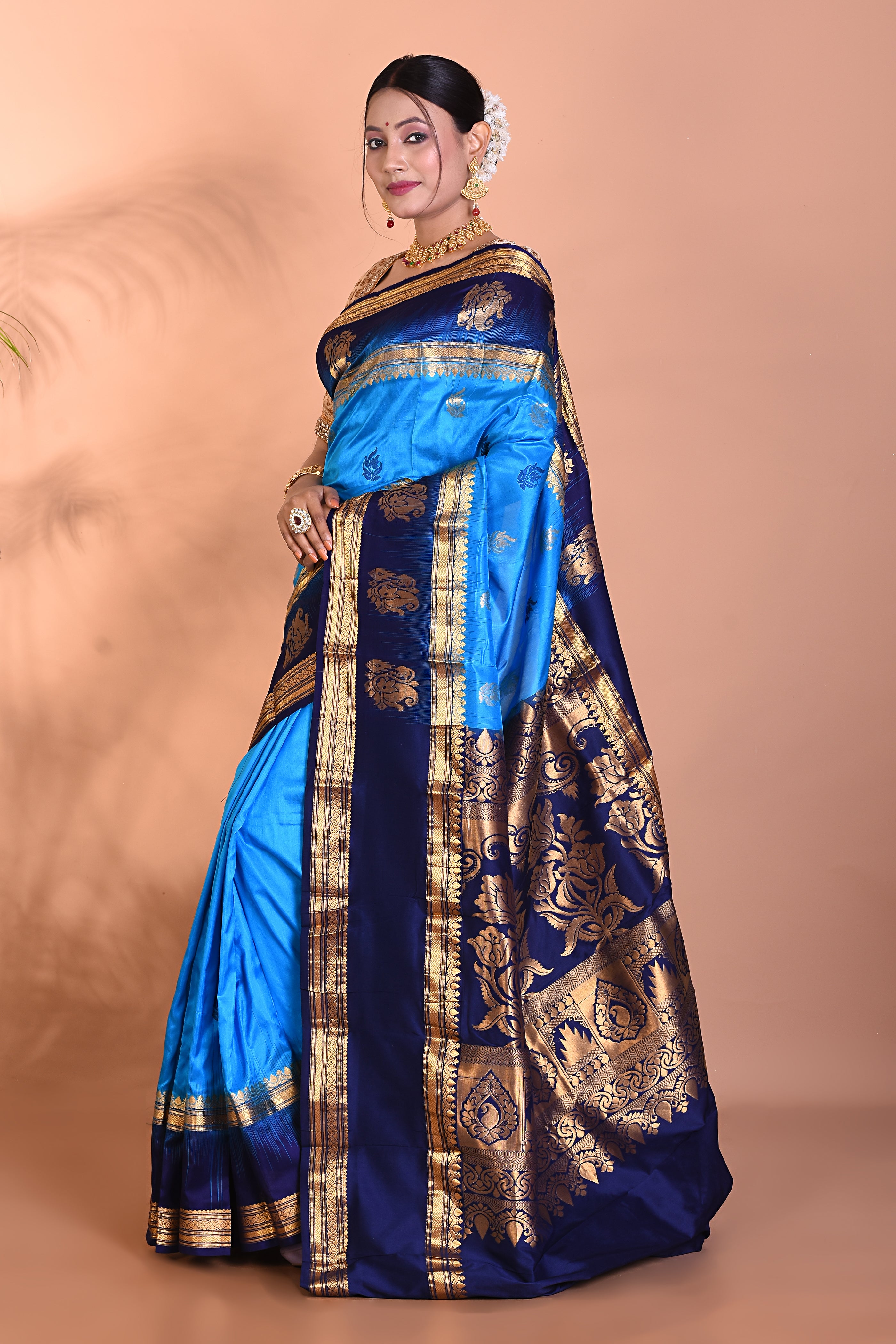 Gorgeous Blue Kanjivaram Saree - Keya Seth Exclusive