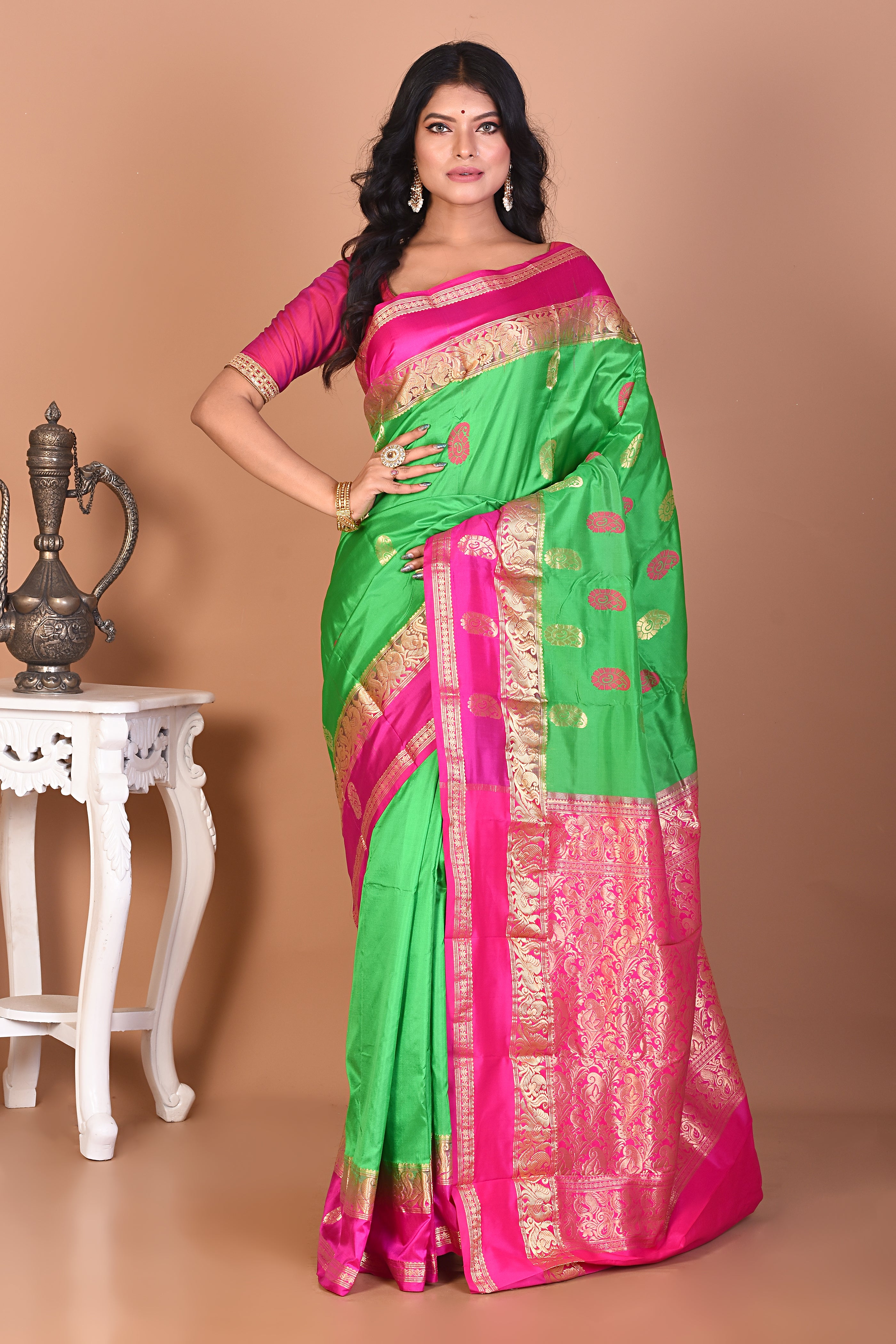 Gorgeous Green Kanjivaram Saree - Keya Seth Exclusive