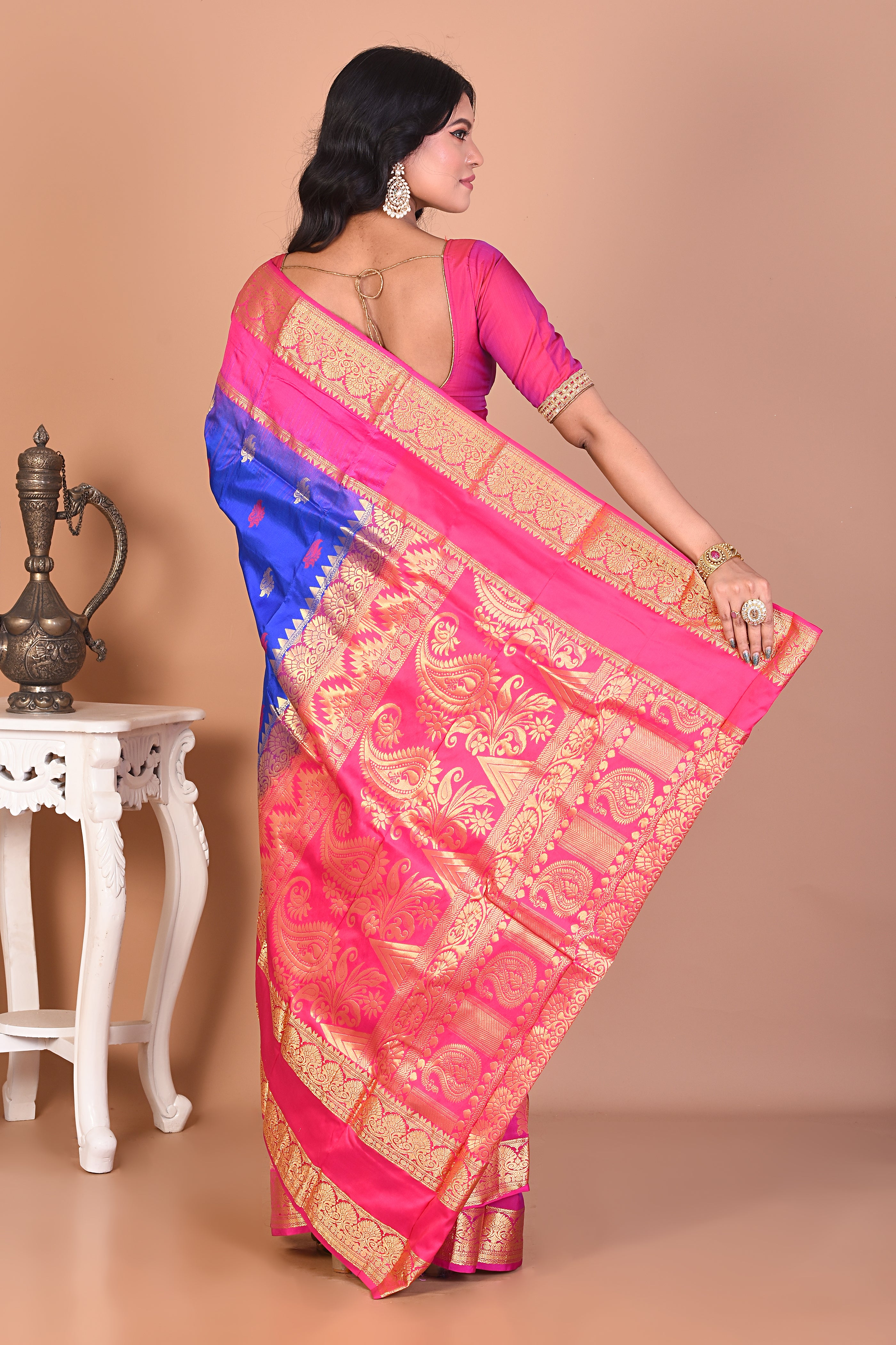 Gorgeous Royal Blue Kanjivaram Saree - Keya Seth Exclusive