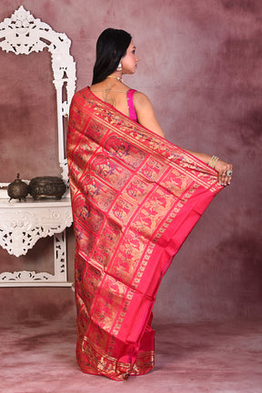 Elegant Pink Pure Baluchari Saree - Keya Seth Exclusive