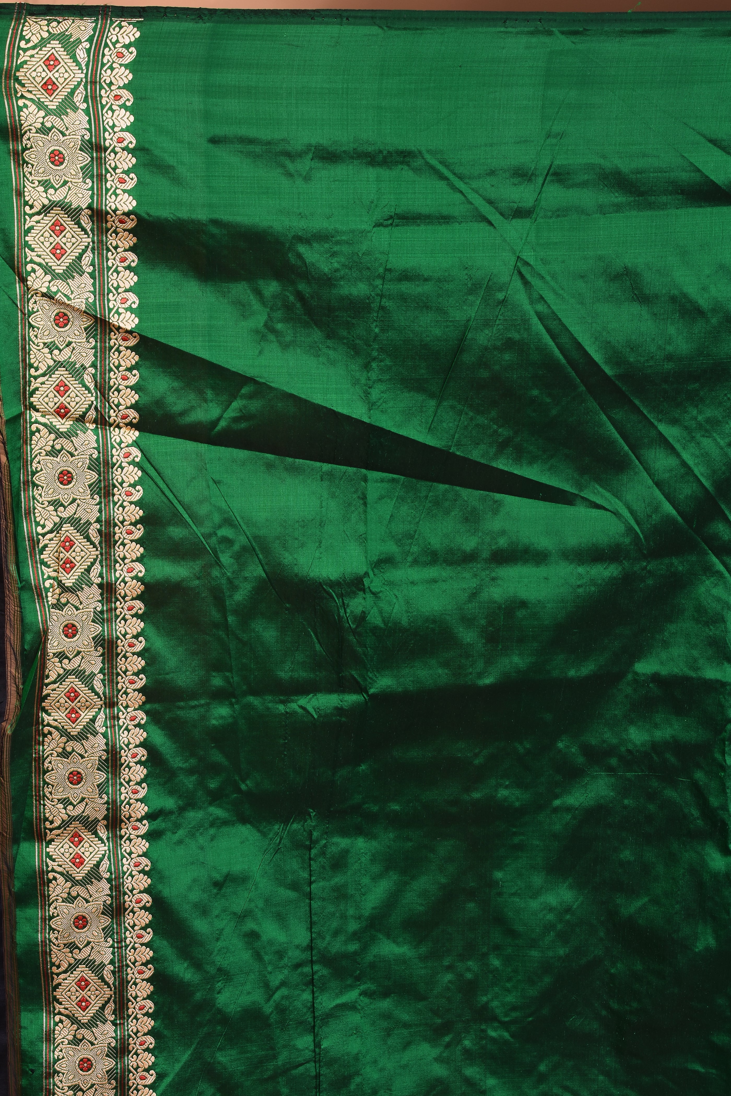 Pure Green Assam Silk Saree - Keya Seth Exclusive