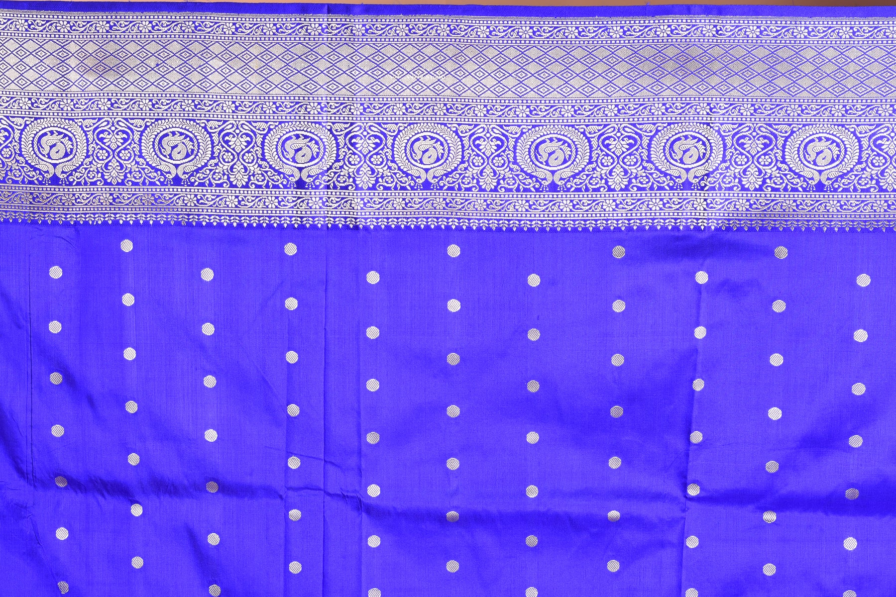 Pure Blue Katan Silk Saree - Keya Seth Exclusive