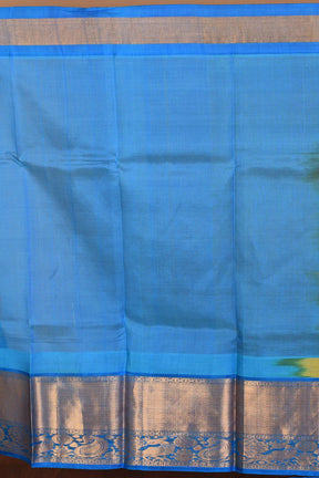 Bright Yellow Pure Mangalgiri Silk Saree with Blouse Piece - Keya Seth Exclusive