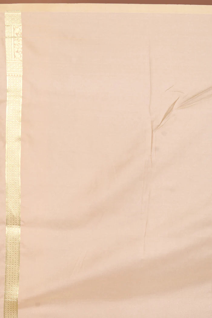 Offwhite Blended Silk Saree - Keya Seth Exclusive