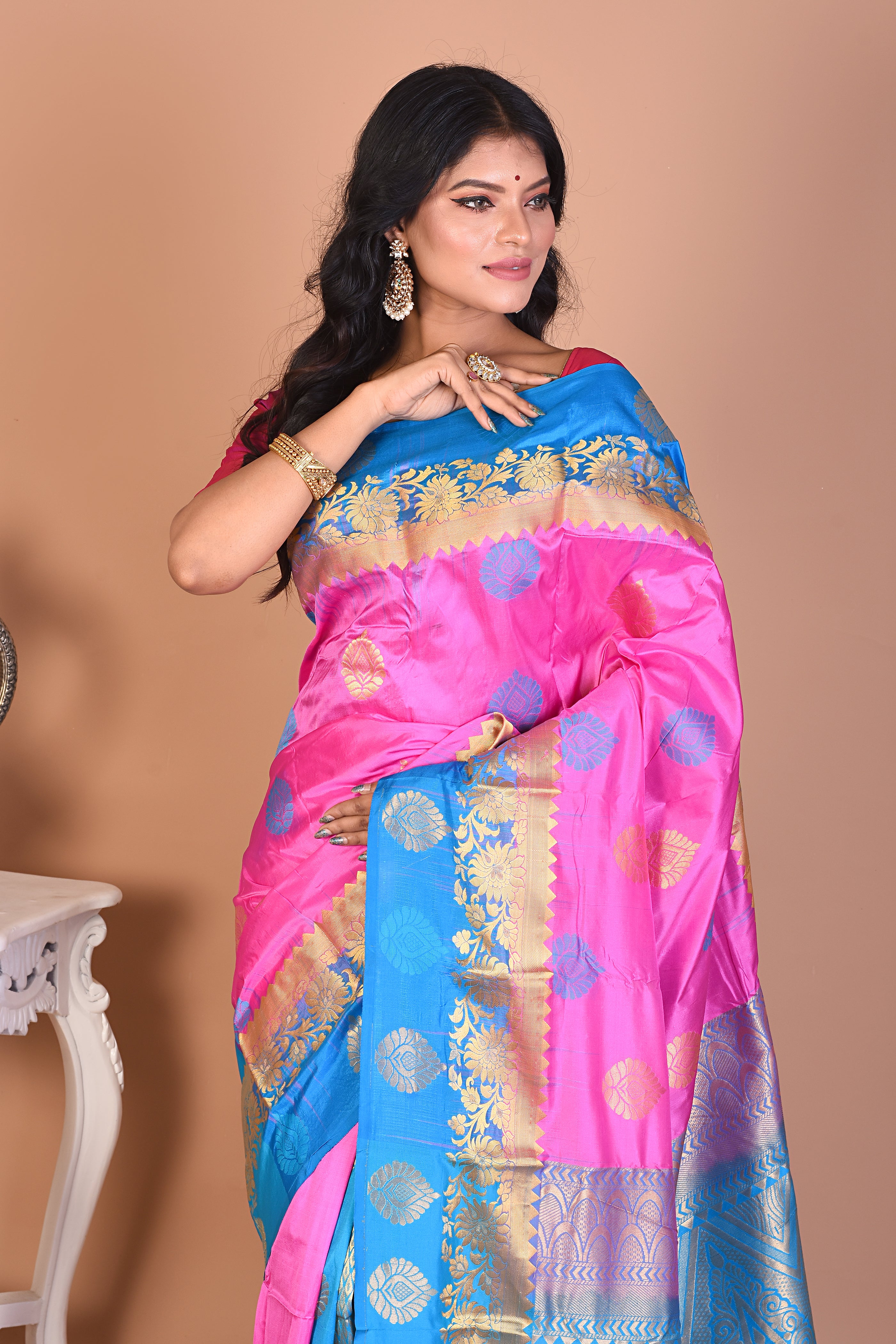 Gorgeous Light Pink Kanjivaram Saree - Keya Seth Exclusive