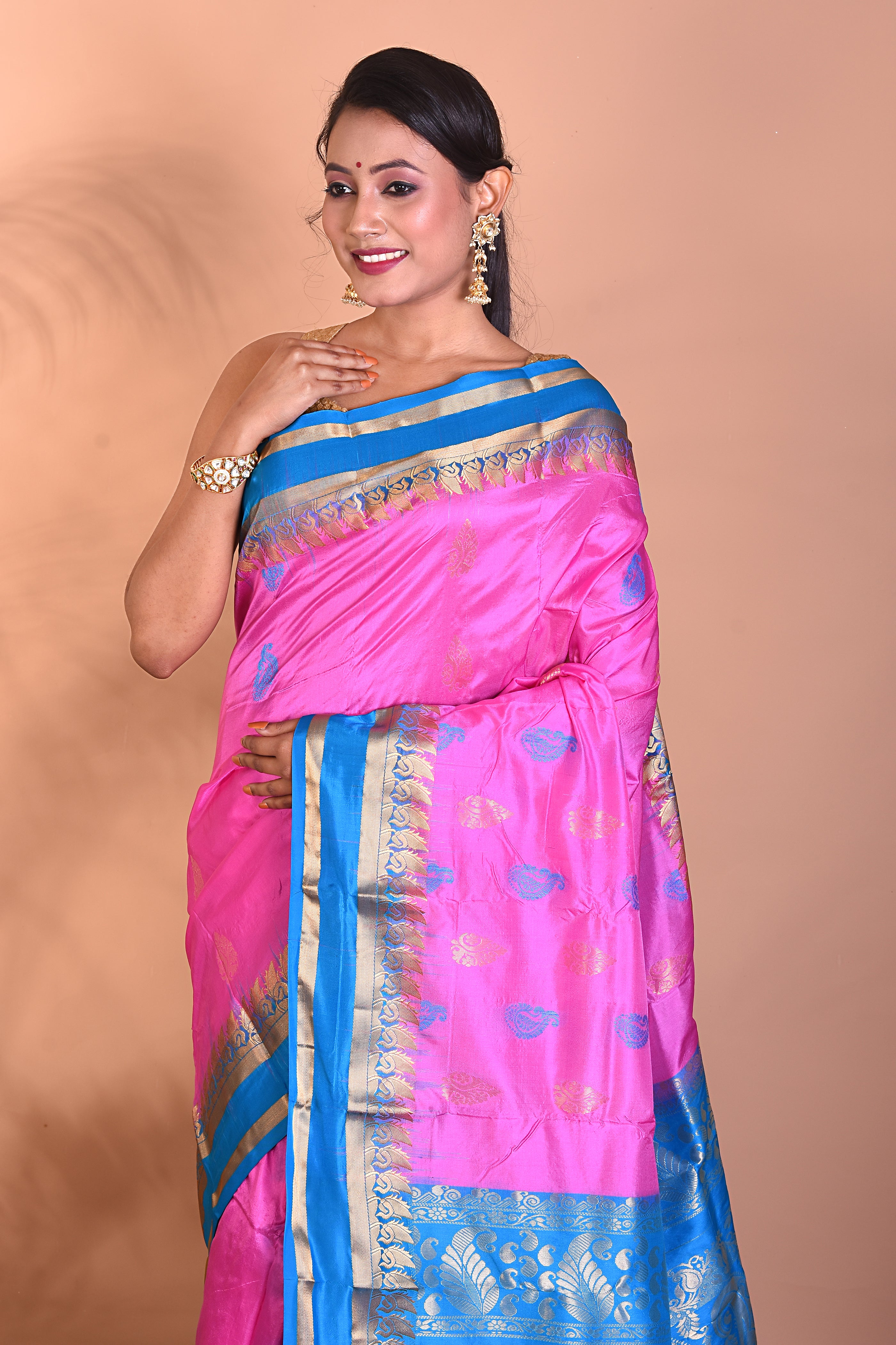 Beautiful Pink Kanjivaram Saree - Keya Seth Exclusive