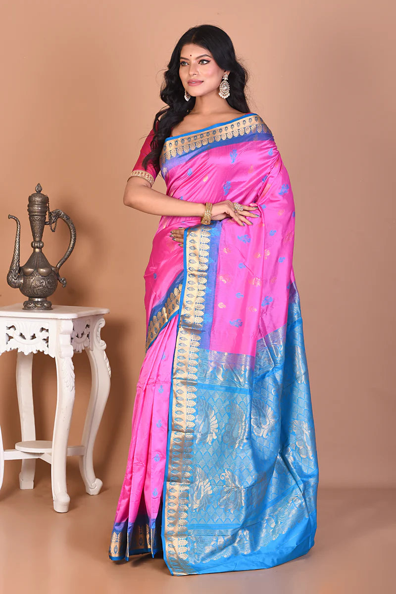 Gorgeous Light Pink Kanjivaram Saree - Keya Seth Exclusive