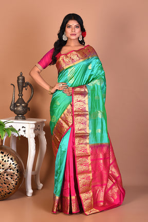 Gorgeous Light Green Patli Pallu Kanjivaram Saree - Keya Seth Exclusive