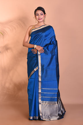 Elegant Deep Blue Pure Kanjivaram Saree - Keya Seth Exclusive