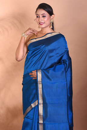 Elegant Deep Blue Pure Kanjivaram Saree - Keya Seth Exclusive