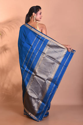 Elegant Deep Blue Pure Kanjivaram Saree - Keya Seth Exclusive