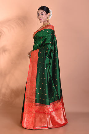 Green Pure Katan Silk Saree - Keya Seth Exclusive