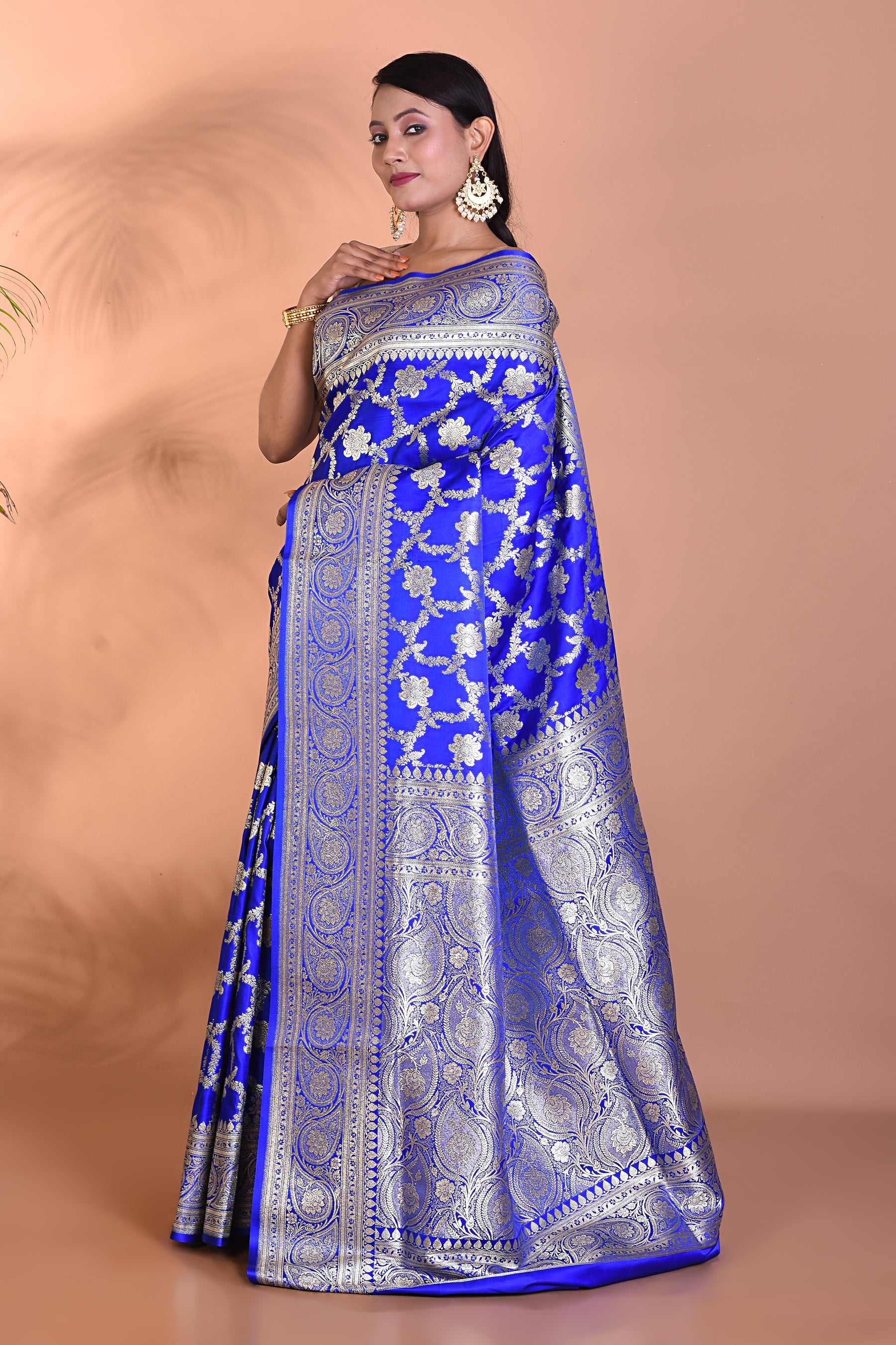 Royal Blue Banarasi Saree - Keya Seth Exclusive