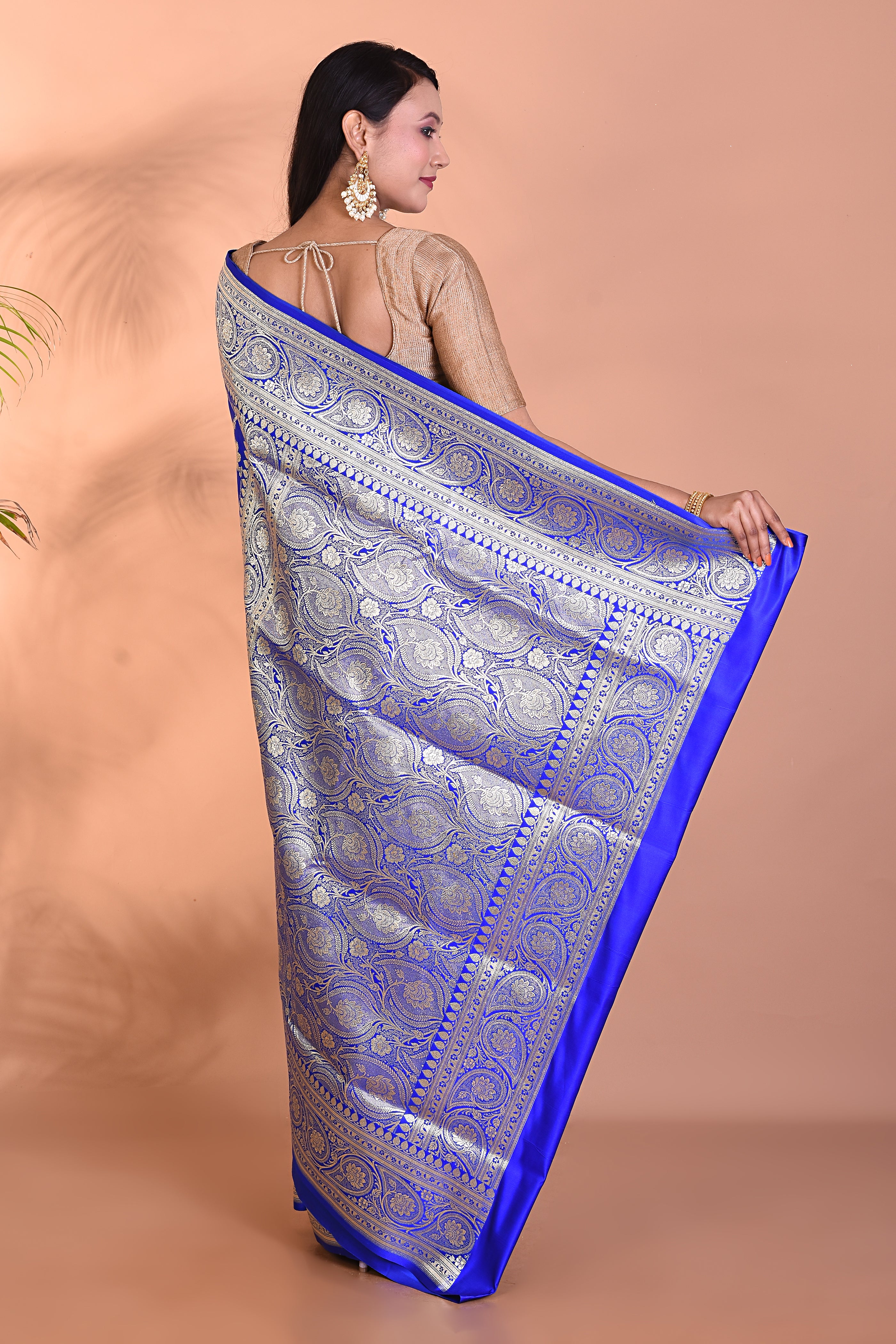 Royal Blue Banarasi Saree - Keya Seth Exclusive