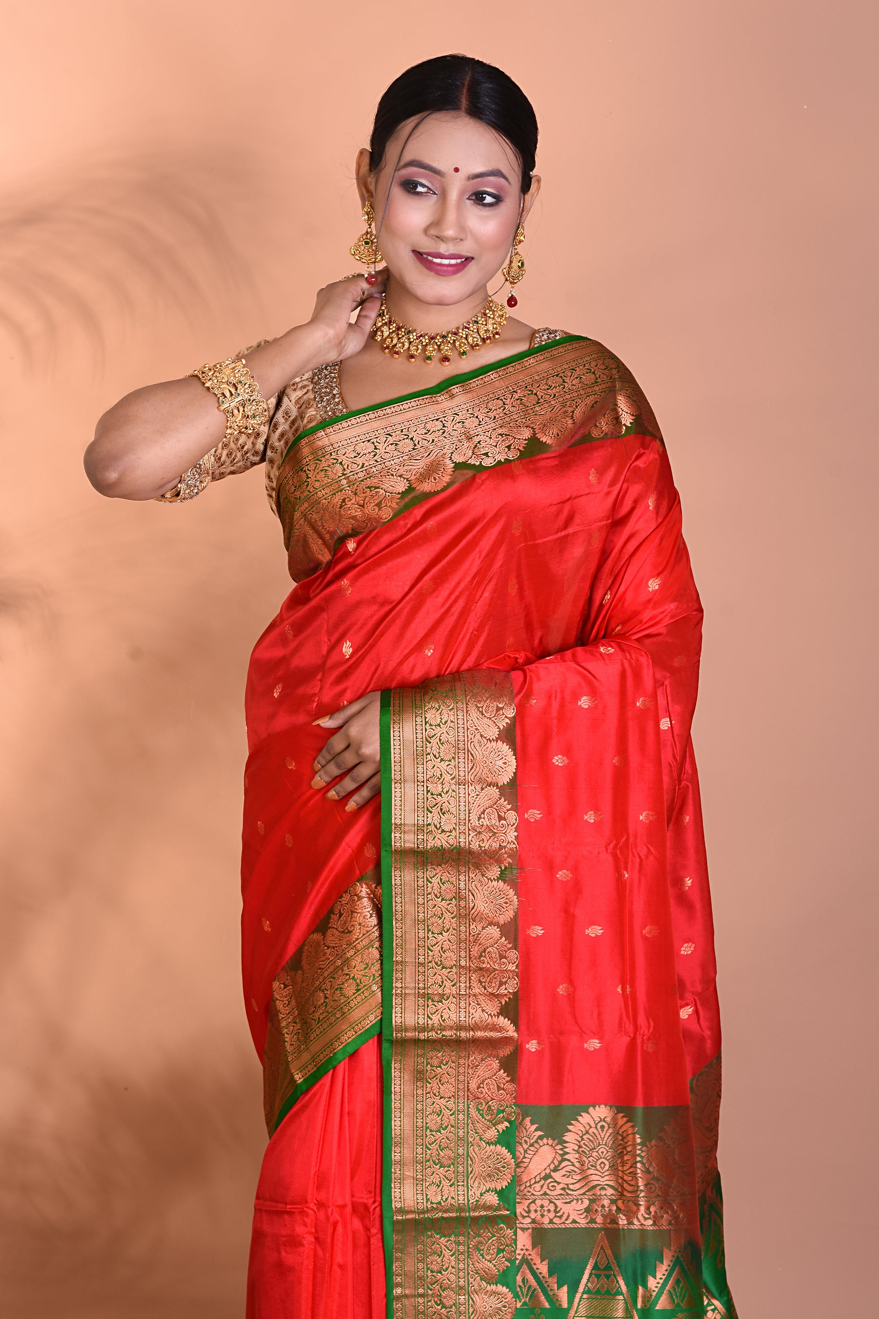 Gorgeous Red Kanjivaram Saree - Keya Seth Exclusive