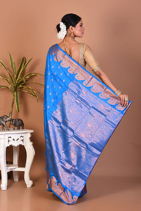 Blue Pure Kanjivaram Saree - Keya Seth Exclusive