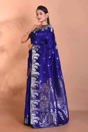 Elegant Navy Blue Pure Kanjivaram Saree - Keya Seth Exclusive