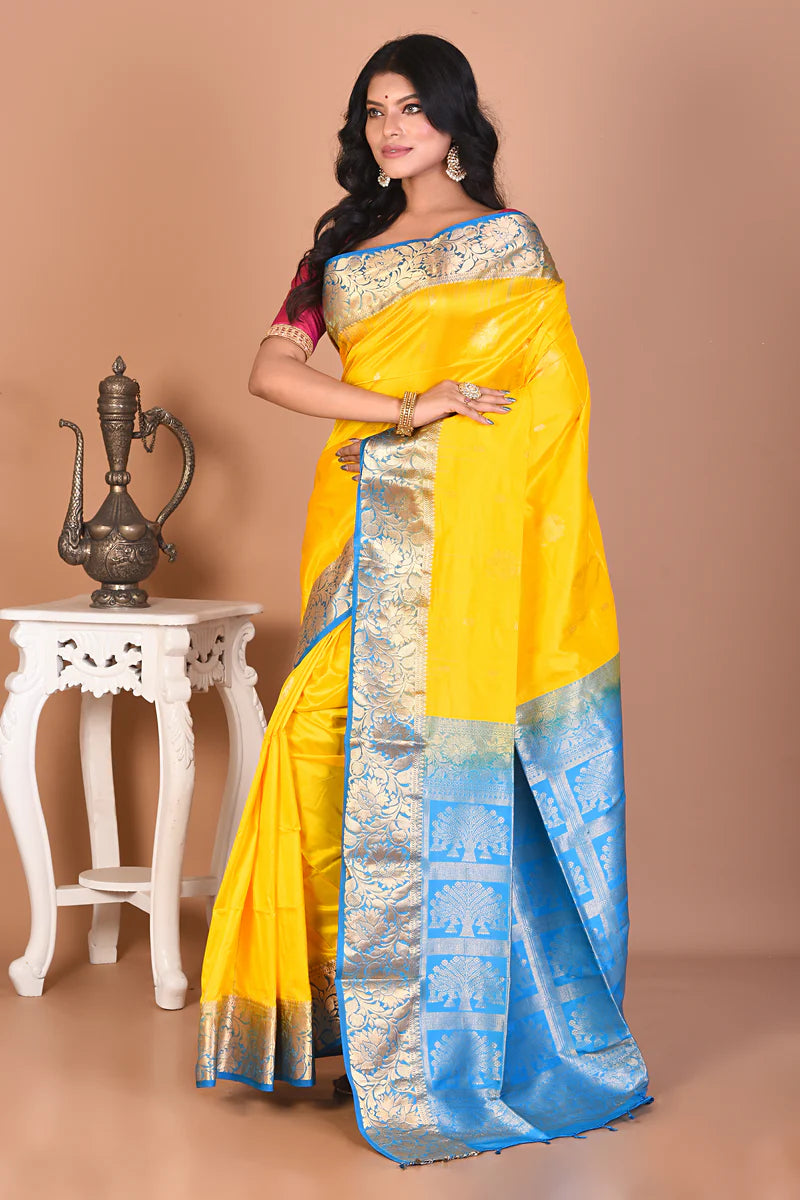 Gorgeous Yellow Kanjivaram Saree - Keya Seth Exclusive