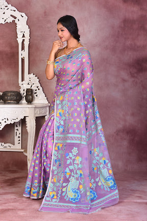 Elegant Purple Jamdani Saree - Keya Seth Exclusive