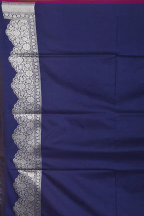 Navy Blue Blended Organza Saree - Keya Seth Exclusive
