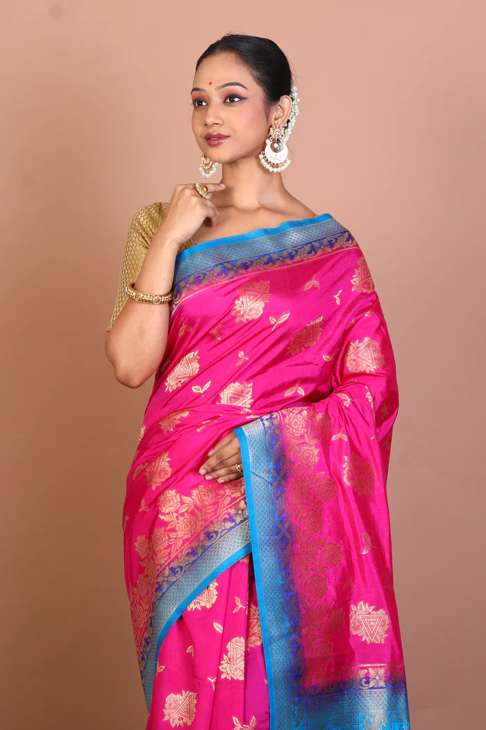 Rani Blended Dupion Silk Saree - Keya Seth Exclusive