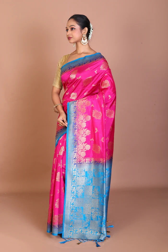 Rani Blended Dupion Silk Saree - Keya Seth Exclusive