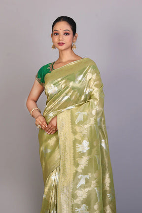 Green Tissue Saree - Keya Seth Exclusive